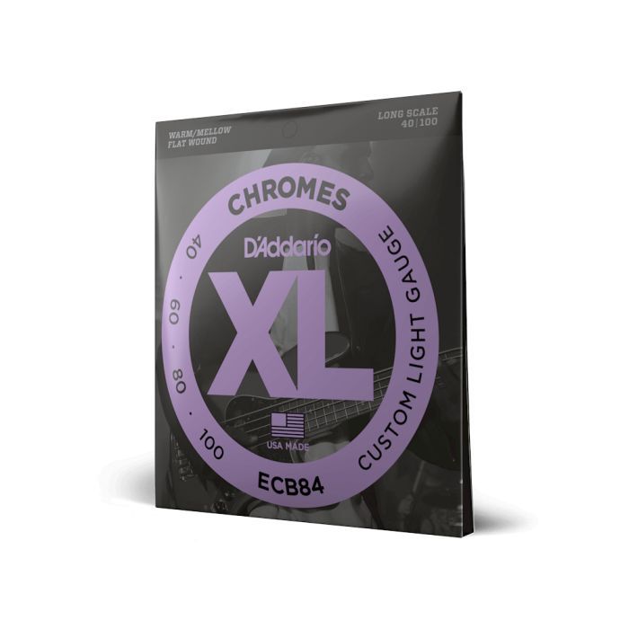 Струни для гітари D'Addario XL Chromes Bass Custom Light (40-100) (ECB84) зображення 2