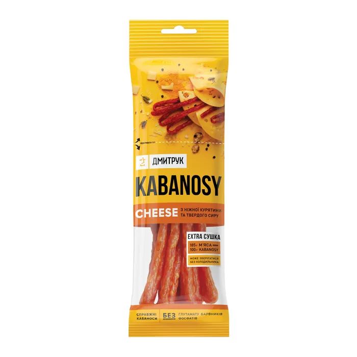 Мʼясні снеки Дмитрук Кабаноси Cheese 80 г (4820247141900)
