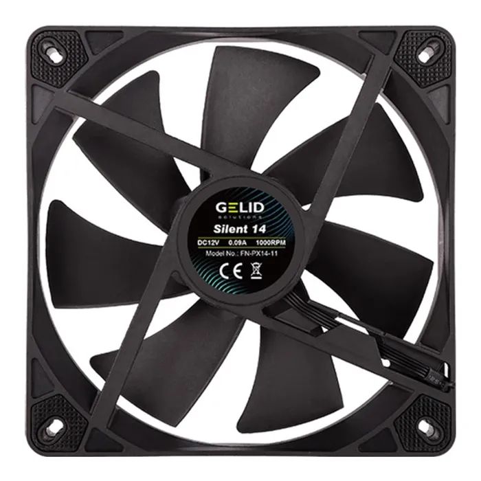Кулер до корпусу Gelid Solutions Silent 14 Black 140 mm (FN-PX14-11) зображення 3