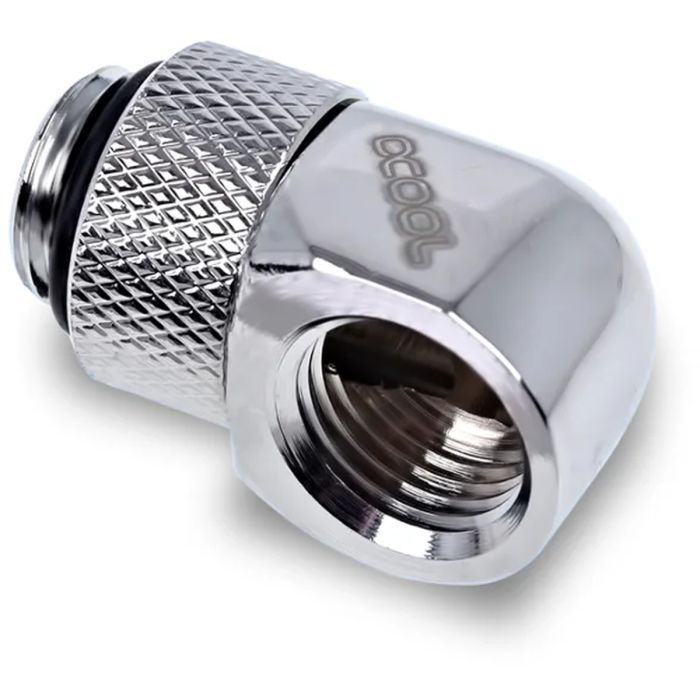 Фитинг для СЖО Alphacool Eiszapfen L-connector rotatable - 4pcs Set - Chrome (17616) изображение 2