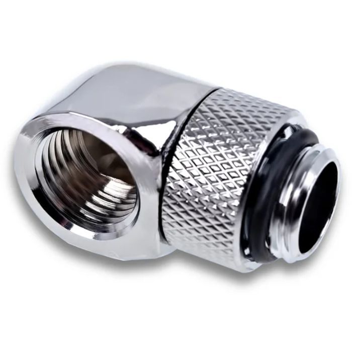 Фитинг для СЖО Alphacool Eiszapfen L-connector rotatable - 4pcs Set - Chrome (17616) изображение 3