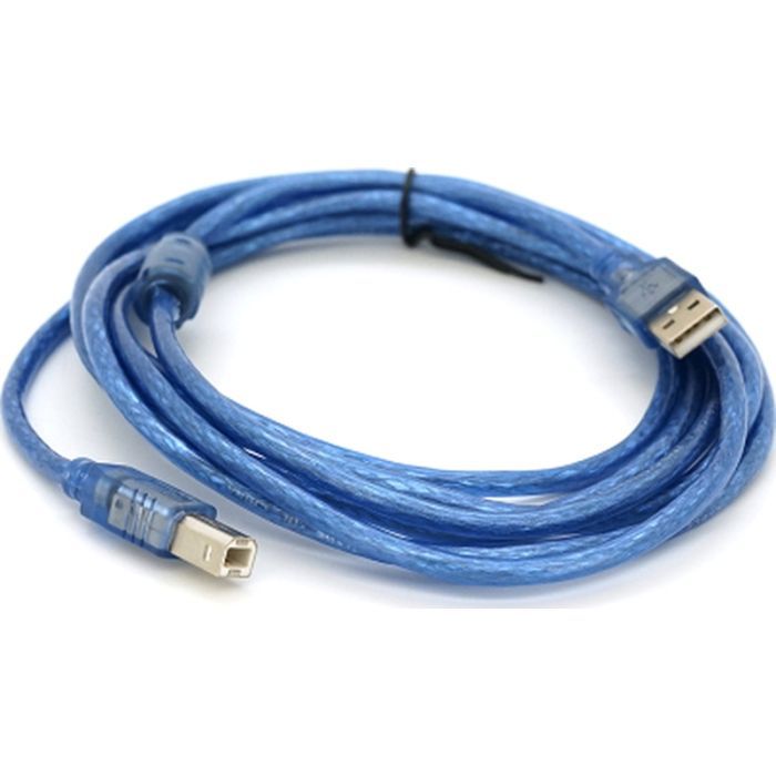 Кабель для принтера USB 2.0 AM/BM 3.0m ferrite blue Ritar (YT-AM/BM-3.0TBL)
