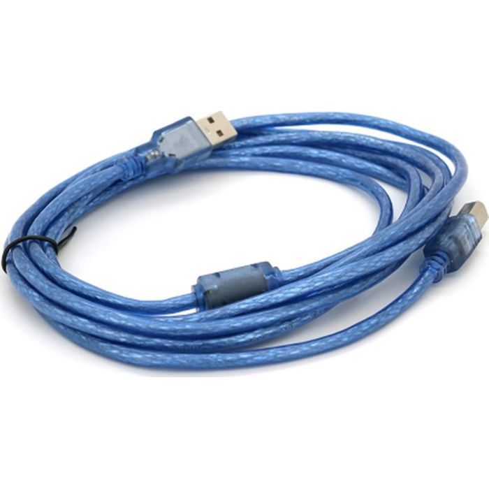 Кабель для принтера USB 2.0 AM/BM 3.0m ferrite blue Ritar (YT-AM/BM-3.0TBL) изображение 2