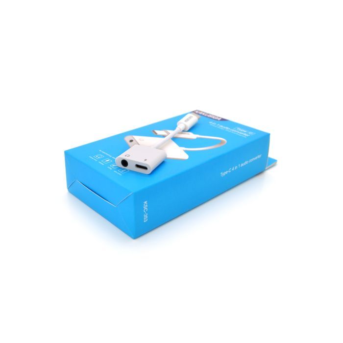 Переходник USB-C 2-in-1 Audio Adapter USB-C + 3.5mm iKAKU (KSC-353-TC)