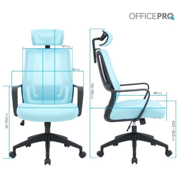 Офісне крісло OfficePro Harmony OC310-B-BL-BL (OC310-B-BL-BL) зображення 12