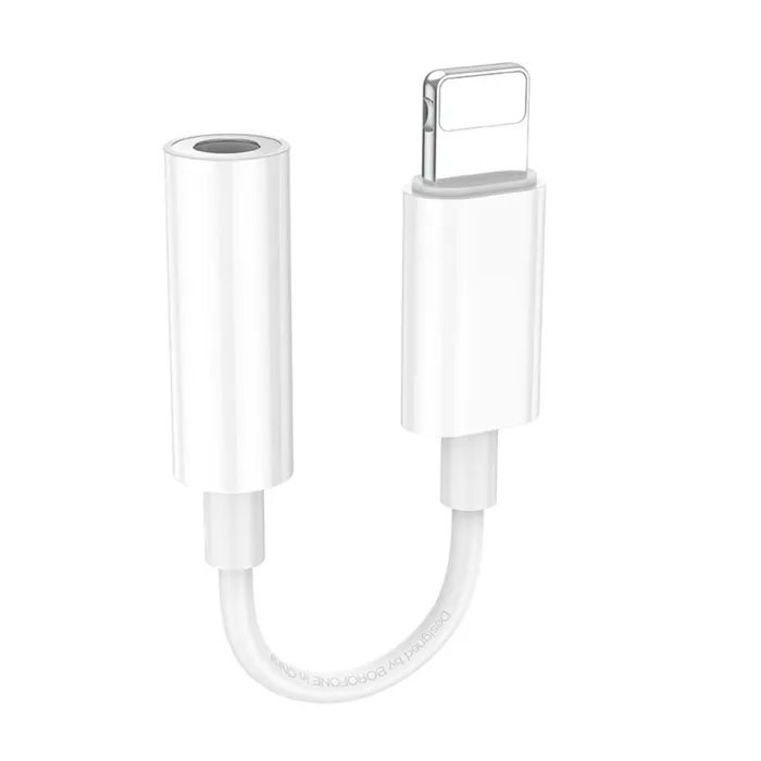 Перехідник Lightning to 3.5mm F white BOROFONE (6941991111143)