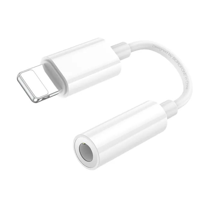 Перехідник Lightning to 3.5mm F white BOROFONE (6941991111143) зображення 3