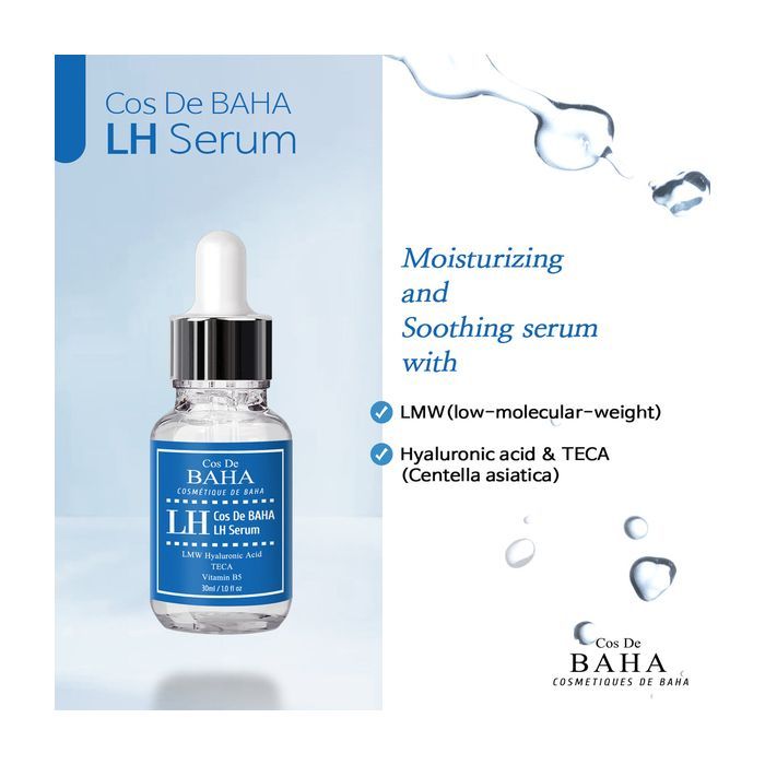 Сироватка для обличчя Cos De BAHA LH Serum Зволожувальна з гіалуроновою кислотою та аденозином 30 мл (8809240319345) зображення 2
