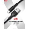 Дата кабель USB 2.0 AM to Micro 5P 1.0m 2.1A black XO (NB51-M-1-BK) изображение 2