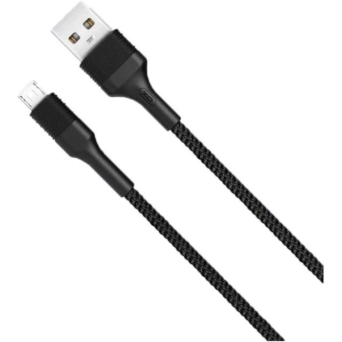Дата кабель USB 2.0 AM to Micro 5P 1.0m 2.1A black XO (NB51-M-1-BK) изображение 3