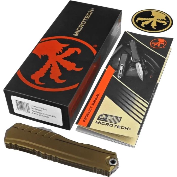 Ніж Microtech Cypher II D/E OTF, Apoc, руків'я OD green (1242-10APOD) зображення 6