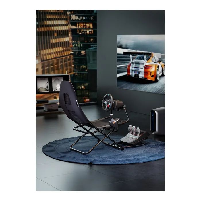 Кресло игровое GamePro з кріпленням для керма, педалей та коробки передач Black (RS400B) изображение 10