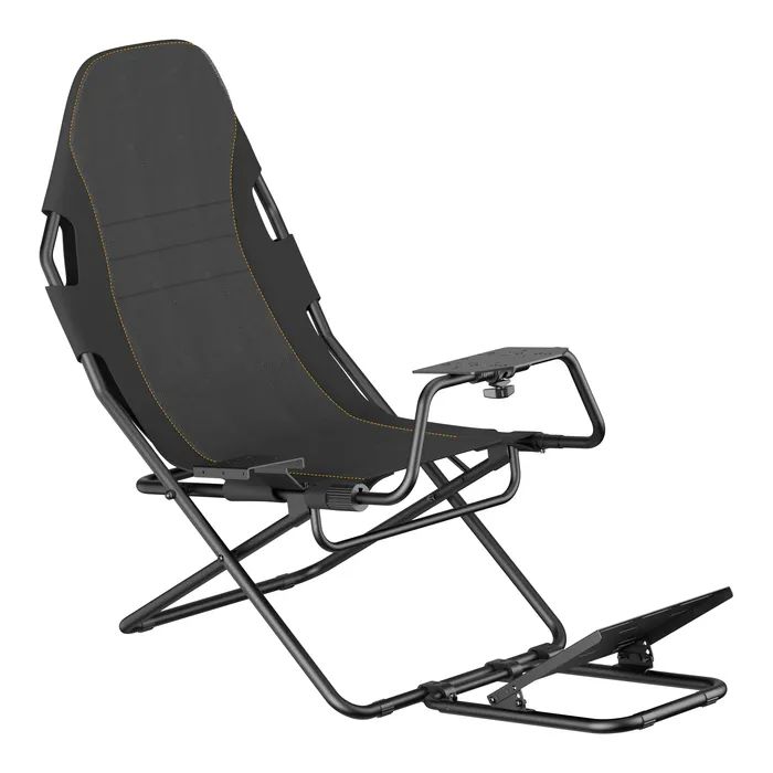 Кресло игровое GamePro з кріпленням для керма, педалей та коробки передач Black (RS400B)