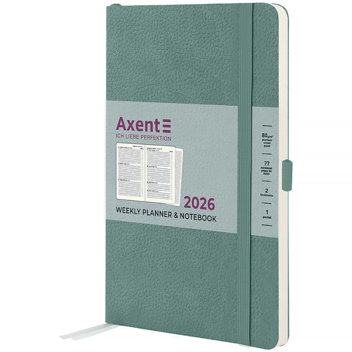 Тижневик Axent датований 2026 Partner Soft Skin 125х195, чорний (8509-26-01-A)