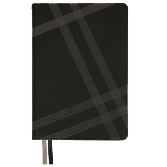 Еженедельник Leo planner А5 датированный 2026 "Nero", жесткий, черный, 368 страниц (252687)