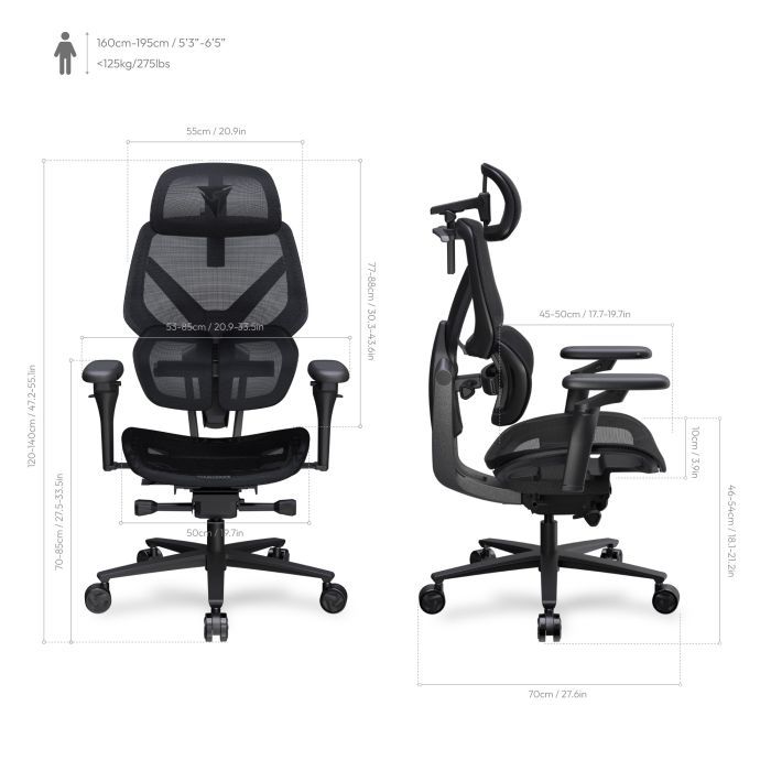 Крісло ігрове TX3 Flex Pro Mesh Black (TEGC-3076101.12) зображення 8
