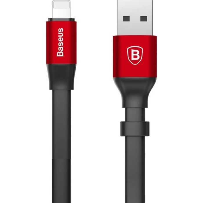 Дата кабель USB 2.0 AM to Lightning 0.23m 2A black Baseus (CALMBJ-B01) изображение 2