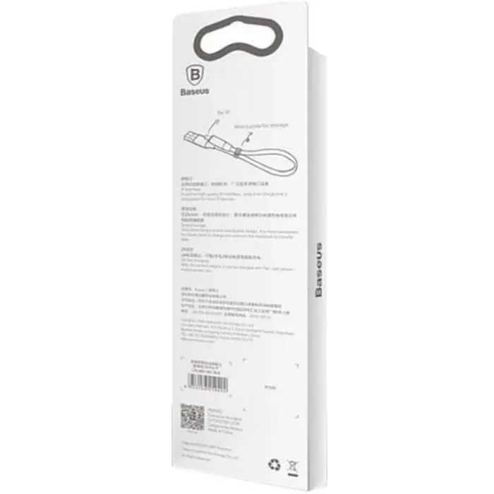Дата кабель USB 2.0 AM to Lightning 0.23m 2A black Baseus (CALMBJ-B01) изображение 7