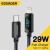 Дата кабель USB-C to Lightning 1.0m 29W LED black Essager (EXCTL-XY01-P) изображение 3