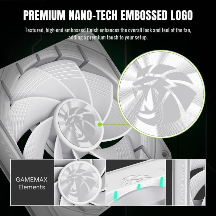 Кулер для корпуса Gamemax Tornado T12 ARGB-RW изображение 10