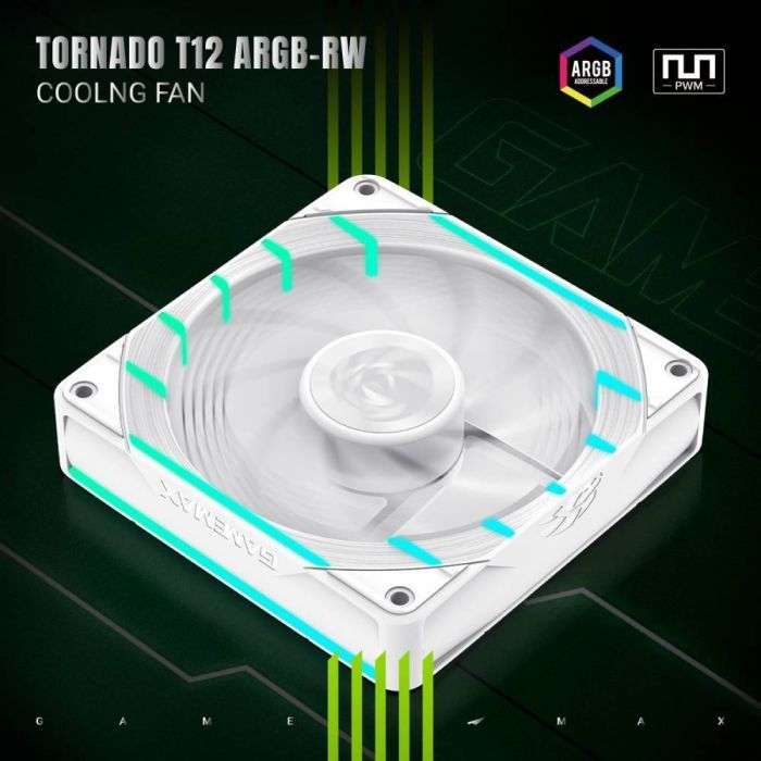 Кулер для корпуса Gamemax Tornado T12 ARGB-RW изображение 5