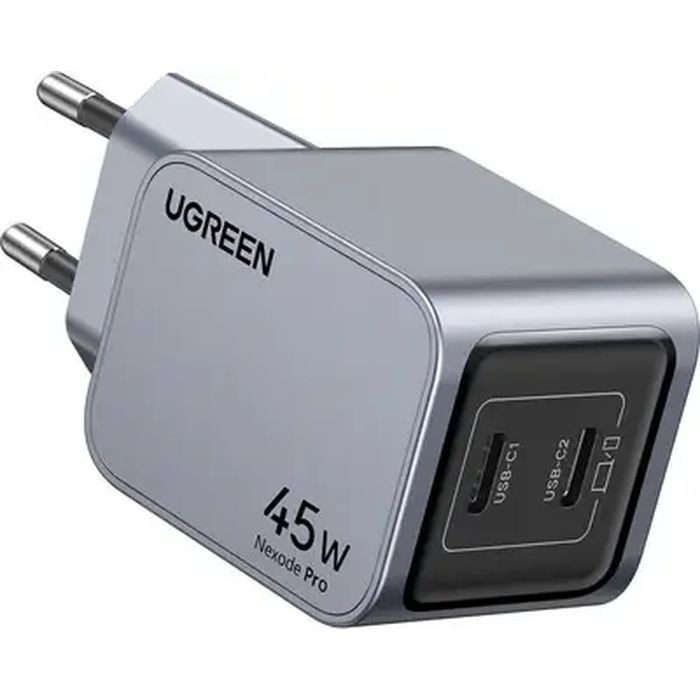 Зарядное устройство Ugreen 2xUSB-C PD45W GaN X707 gray (35008) изображение 3