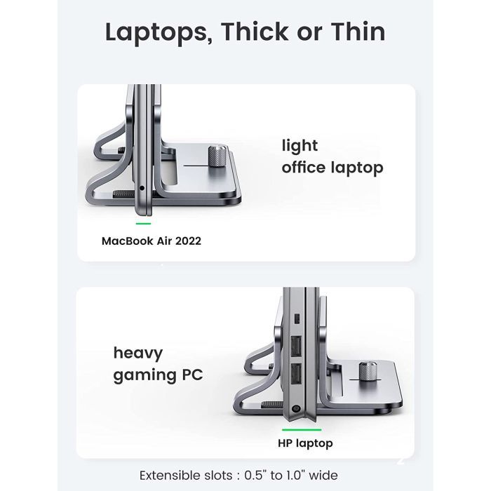 Подставка для ноутбука Ugreen LP258 Vertical Laptop Stand Silver (20471) изображение 5