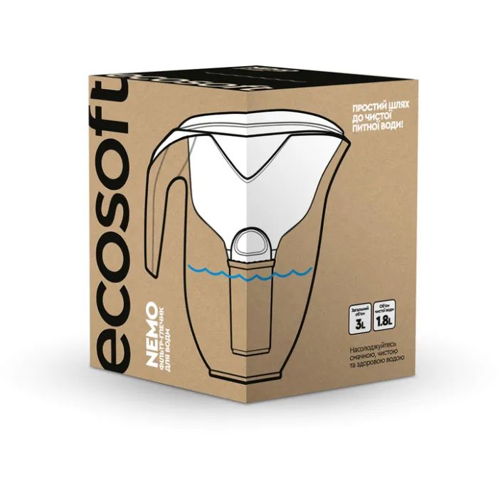 Фільтр-глечик Ecosoft НЕМО перлинний 3л (4820056807097) зображення 6