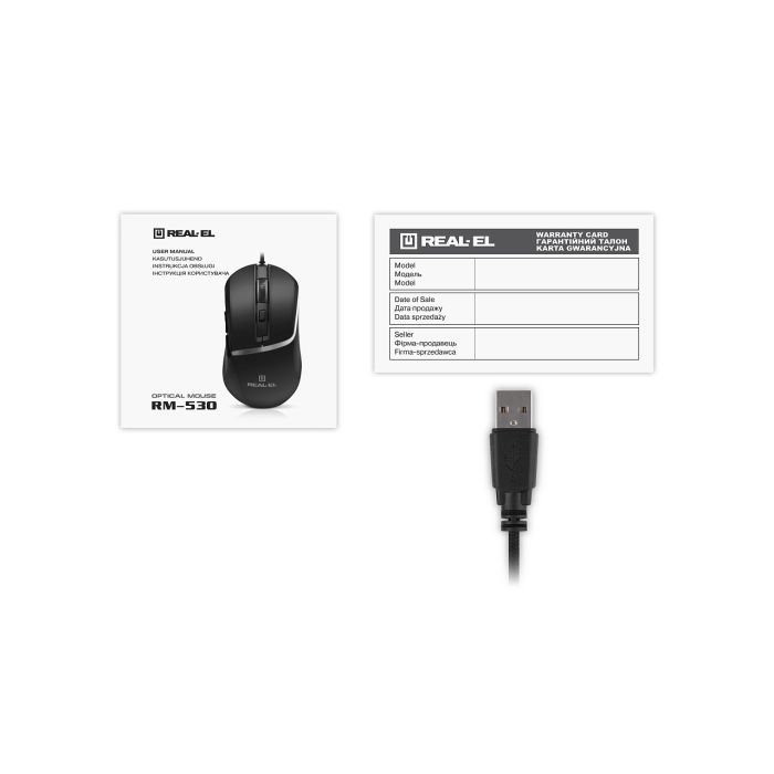 Мишка REAL-EL RM-530 USB Black (EL123200053) зображення 11