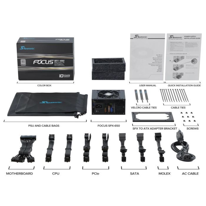 Блок питания Seasonic 650W FOCUS-SPX-650 (FOCUS-SPX-650) изображение 9