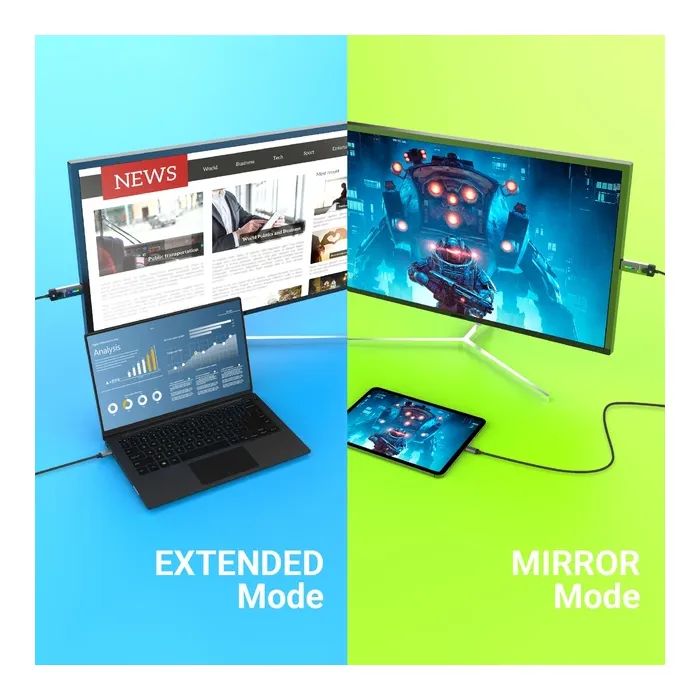 Кабель мультимедійний USB-C to HDMI M 1.8m 8K 60Hz LED RGB J5create (JCC157-N) зображення 9