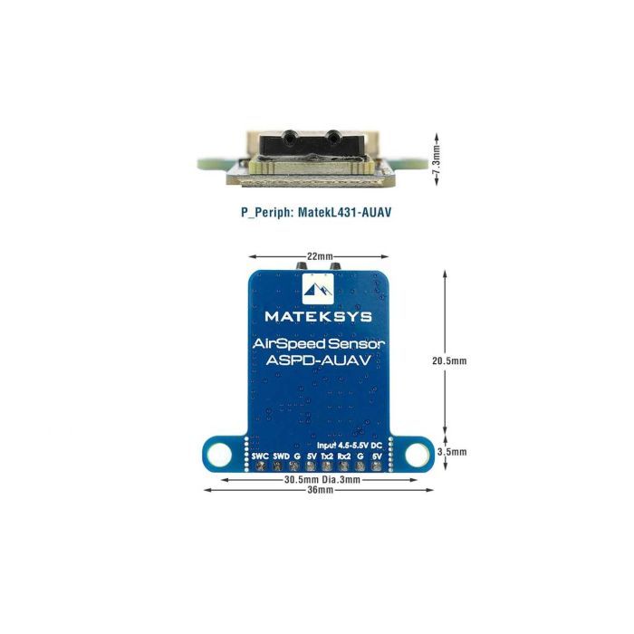 Датчик повітряної швидкості MATEK ASPD-AUAV (ASPDAUAV) зображення 2