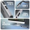 Концентратор AXAGON USB-C to 3xUSB-A + HDMI 0.15m gray (HMC-H3A) зображення 3