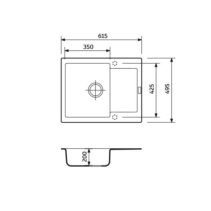 Мойка кухонная Adamant Minimal чорний + змішувач + дозатор (1824296902303) изображение 7