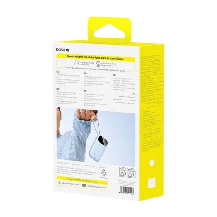 Батарея универсальная Baseus Qpow 3 20000mAh 45W PD/3.0 QC/4.0 Galaxy Blue (P10082105313-00) изображение 4