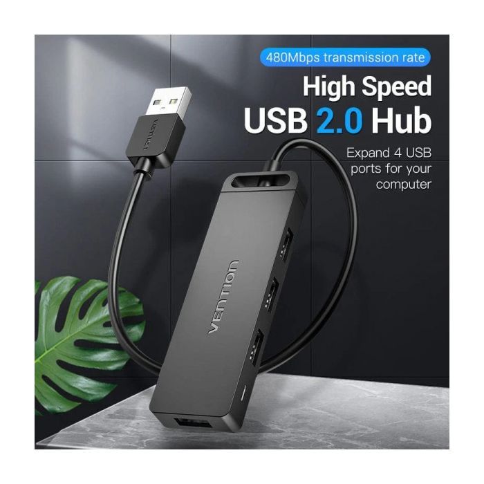 Концентратор Vention USB 2.0 to 4xUSB 2.0 black (CHMBB) зображення 3