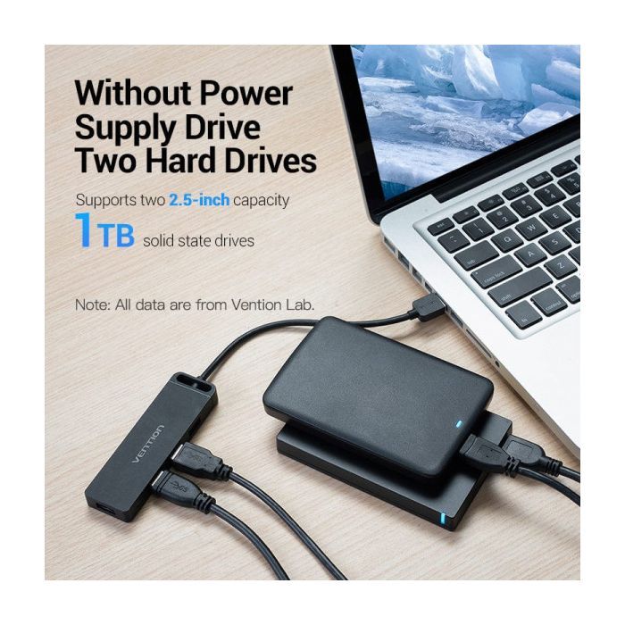 Концентратор Vention USB 2.0 to 4xUSB 2.0 black (CHMBB) зображення 5