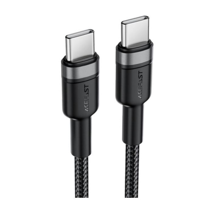 Дата кабель USB-C to USB-C 1.2m 60W black Acefast (6974316285137)
