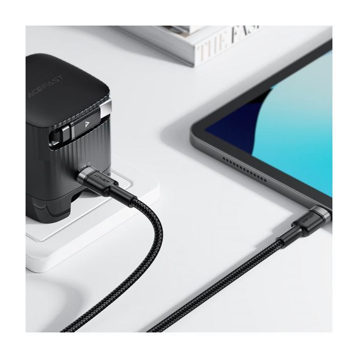 Дата кабель USB-C to USB-C 1.2m 60W black Acefast (6974316285137) изображение 5