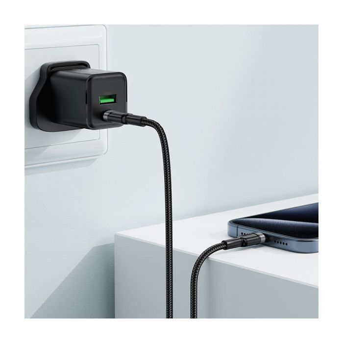 Дата кабель USB-C to USB-C 1.2m 60W black Acefast (6974316285137) изображение 6