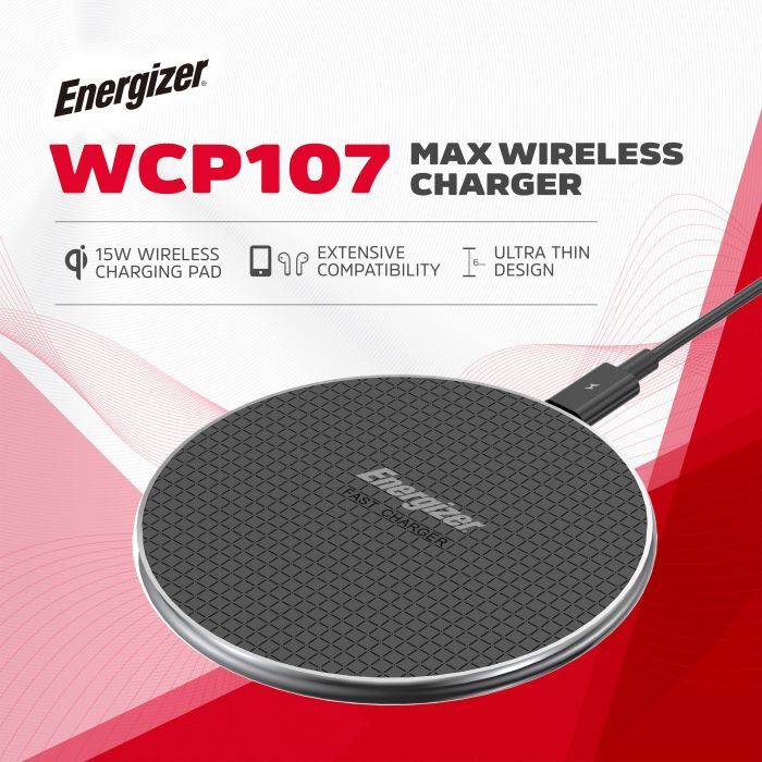 Зарядний пристрій Energizer Qi 15W wireless WCP107 black (WCP107) зображення 6