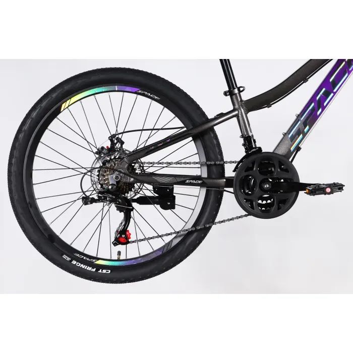 Велосипед Space 24" IZIDA DD FR рама-11" AL 2026 рожево-білий (OPS-SP-24-084) изображение 5