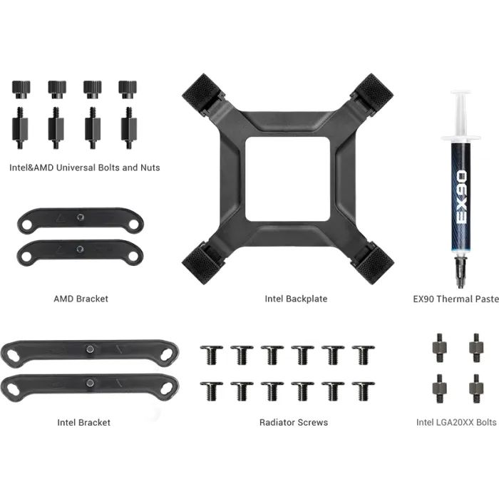Система рідинного охолодження PcCooler DA360 Pro ARGB BK зображення 7