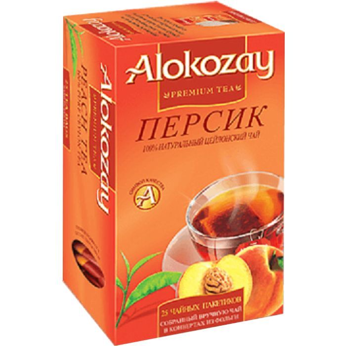 Чай Alokozay черный с ароматом персика 25х2 г (4820229040450)