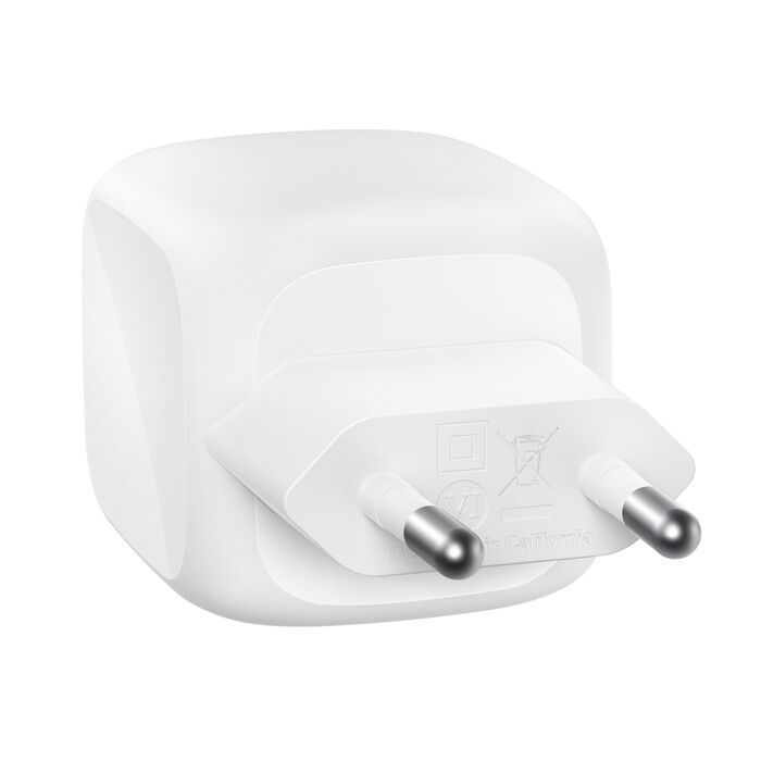 Зарядное устройство Belkin 2xUSB-C PD50W GaN PPS white (WCH019KQWH) изображение 3