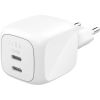 Зарядное устройство Belkin 2xUSB-C PD50W GaN PPS white (WCH019KQWH)