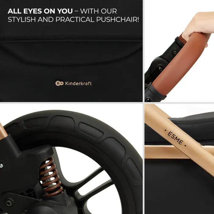 Коляска Kinderkraft 3 в 1 Esme Pro Pure Black (KSESME00BLK300N) (5902533929351) изображение 9