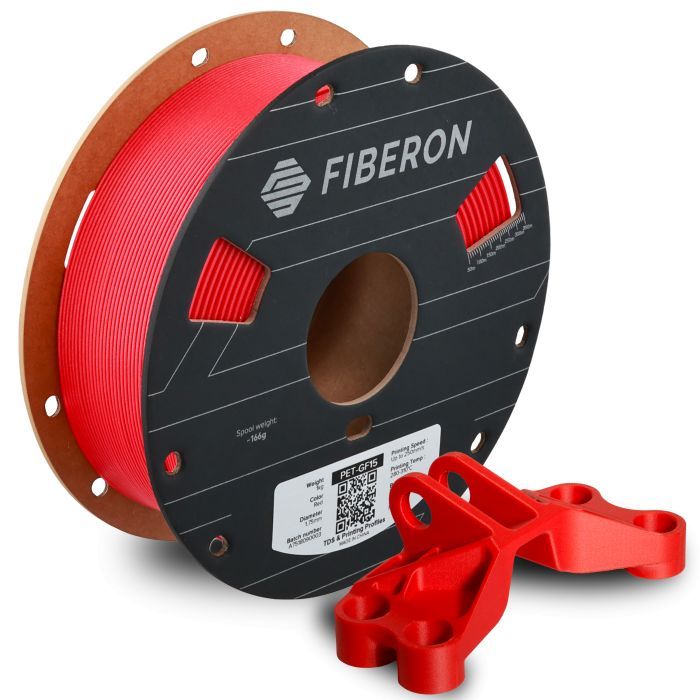 Пластик для 3D-принтера Polymaker Fiberon PET-GF15 1,75mm 0,5kg RED (FL02007) зображення 3