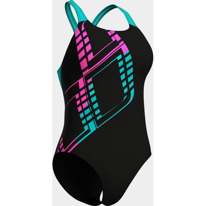 Купальник Arena Graphic Swimsuit Swim Pro L 010809-580 чорний, блакитний, рожевий 36 (3468337757405) изображение 8