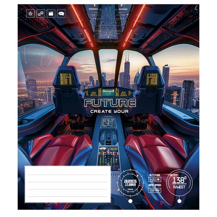 Тетрадь Школярик Create your future 36 листов клетка (036-3474K) изображение 2